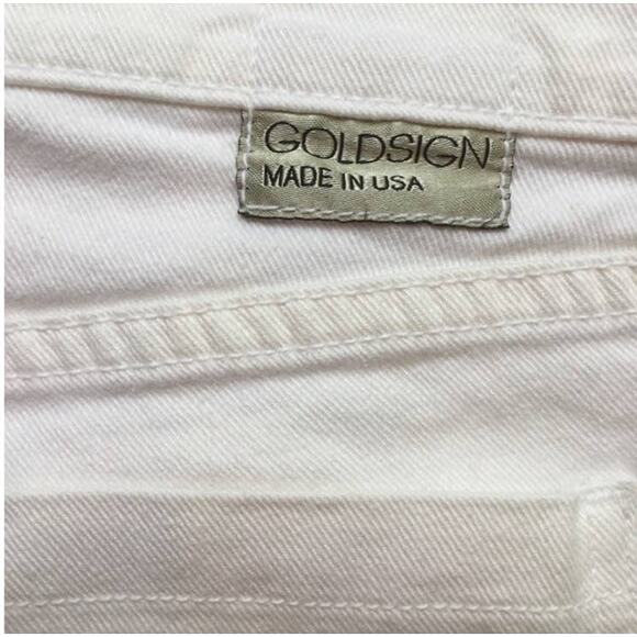 Goldsign by J Crew Straight Leg Ivory Cream Denim Jeans Size 28 - Picture 6 of 8